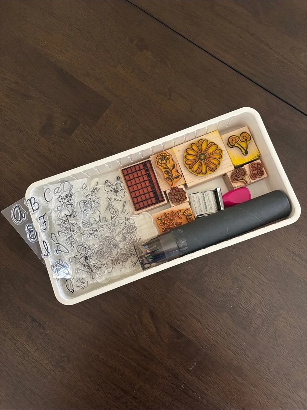 Stamps Art Creative Set Bundle in Tray for Planners Notebooks Bullet Journal
